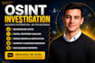 conduct osint investigation and professional background check