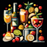 do food and drink in vector cartoon illustration
