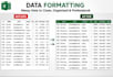 do data formatting with accuracy and in 1 day