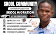 set up skool community, upload course and handle skool migration