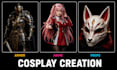 do 3d cosplay creation, wearable armor anime cosplay 3d mask cosplay props