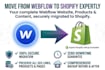 shopify migration migrate webflow website to shopify SEO with zero data loss