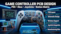 design ps5 xbox game controller pcb with joystick and button matrix