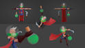create a stylized low poly character