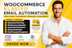 setup woocommerce klaviyo mailchimp email flow email automation campaigns flows