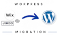 migrate transfer wix, squarespace, jimdo to wordpress professionally