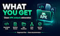 do android apk reverse engineering, decompile analysis, and project recov