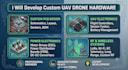 develop uavdrone hardwarepcb powerelectronics rfwireless communications systems