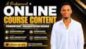 create online course content, ebook course creation, course curriculum, ppt