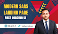 build a modern saas landing page using react js and tailwind CSS