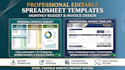 design editable excel or google sheets budget or invoice templates