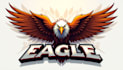make eye catching eagle bird mascot logo with express delivery
