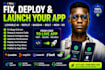 fix deploy lovable ai replit base44 bolt new v0 app to playstore or app store