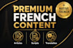 write your professional french content
