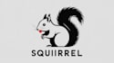 design eye catchy squirrel mascot logo in express delivery