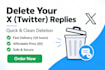 delete all your personal replie in x