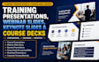 design training presentations, webinar slides, keynote slides and course decks