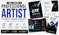 design a professional artist epk, media kit, brochure, and one sheet