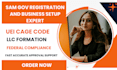 register sam gov uei and cage code for US contracts