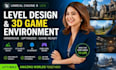 create immersive level design and 3d game environment in unreal engine 5 ue5