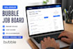 develop bubble job board app with resume upload chat ats and automation