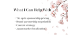 give personalized advice on japan market content and brand partnerships