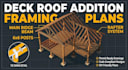 deck roof addition roof framing plan patio cover design tie down details