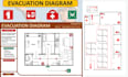 create and design an easy to use emergency exist plan, evacuation map