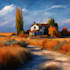 draw digital oil painting on canvas