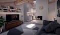 design a functional studio apartment interior, home office, bar design, gym