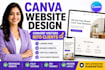 design responsive canva website, canva landing page, business website