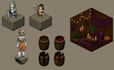 isometric pixel art character animation, pixel game assets, pixel art background