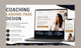 create a wordpress coaching website and landing page using elementor