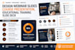 design webinar slides design,course presentation,educational training slide deck