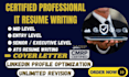 write ats optimized IT resume, tech resume, cybersecurity CV and linkedin