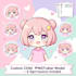 design png tuber model for streaming in chibi vtuber style
