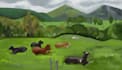 create a landscape and nature art