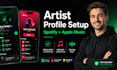 setup spotify apple music artist profiles and optimize metadata