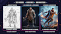 model, rig and animate custom 3d character design for games and animation