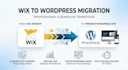convert and migrate wix to wordpress site, wordpress to webflow website