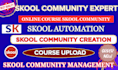 setup skool online community, skool course creation, skool community manager