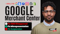 fix merchant center suspension, product feed optimization, google adsense approv