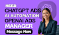be your chatgpt ads expert, set openai ads manager, leads conversion tracking