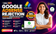 fix google adsense rejection adsene website issue and get your website approve