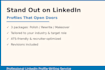 write a professional linkedin profile that gets you noticed