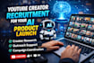 recruit youtube creators for your ai product launch