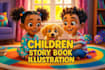 create cute cartoonish children book illustrations