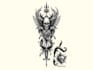 create a tattoo design for leg sleeve