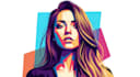 detailed vector art portrait