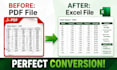 convert pdf file excel